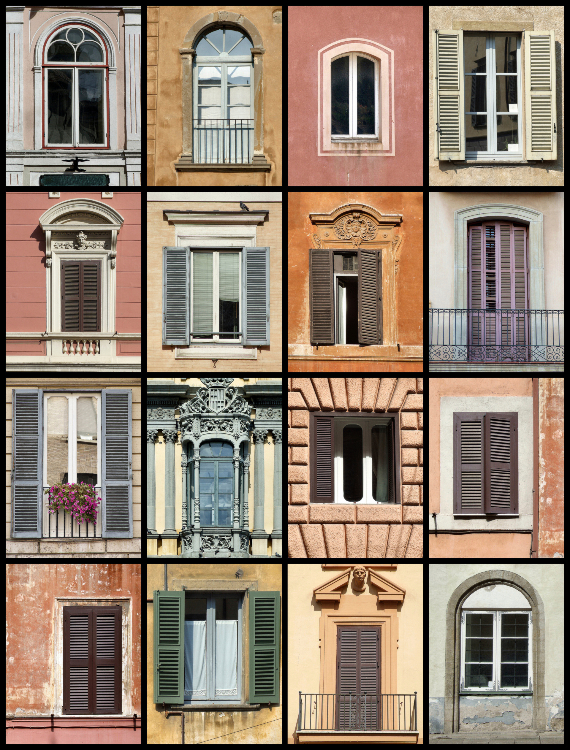 Old windows collage